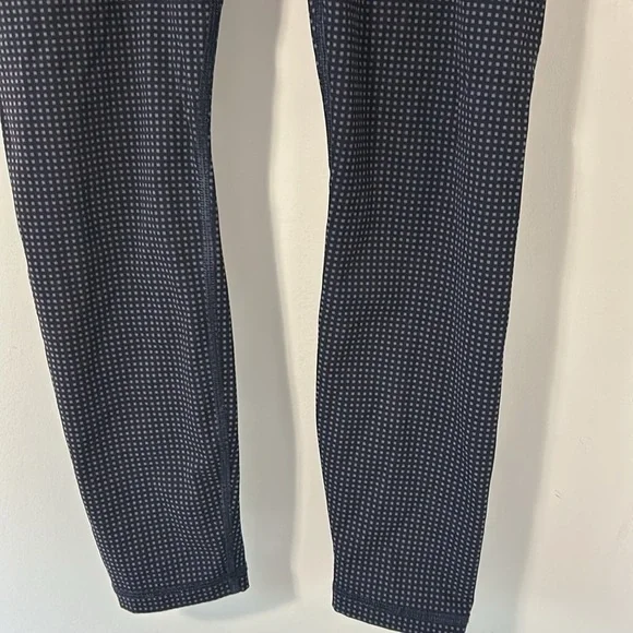 Everlane Perform Leggings Womens Grid High Rise Activewear Black Gray Pant Sz XS